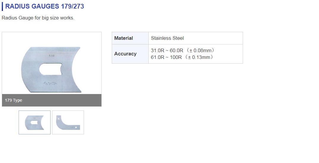 Ichiban Precision Sdn Bhd Fuji Tool Fuji Tool Radius Gauges